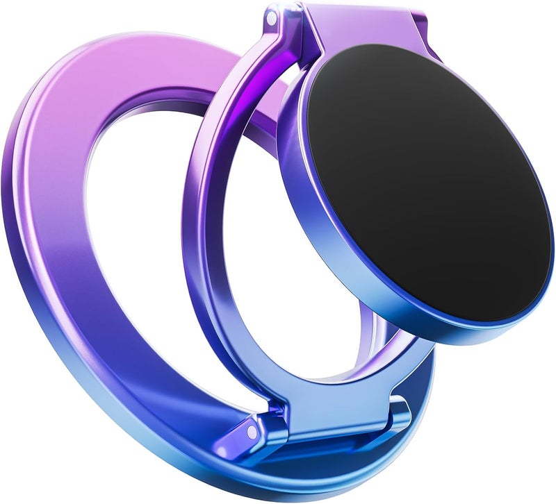 SUPERONE Magnetic Ring Holder for Dual-Side Magnetics, Removable Gym Phone Grip with Kickstand for iPhone 17/16/15/14/13/12 Series MagSafe Case All Phones Compatible with Magnetic Car Mount - Colorful - Image 1